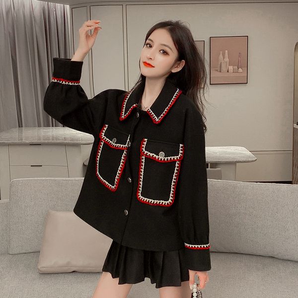 2019 new winter fashion woolen slim web celebrity sum small thick blouse shirt black 6069, White
2019 new winter fashion woolen slim web celebrity sum small thick blouse shirt black 6069, White