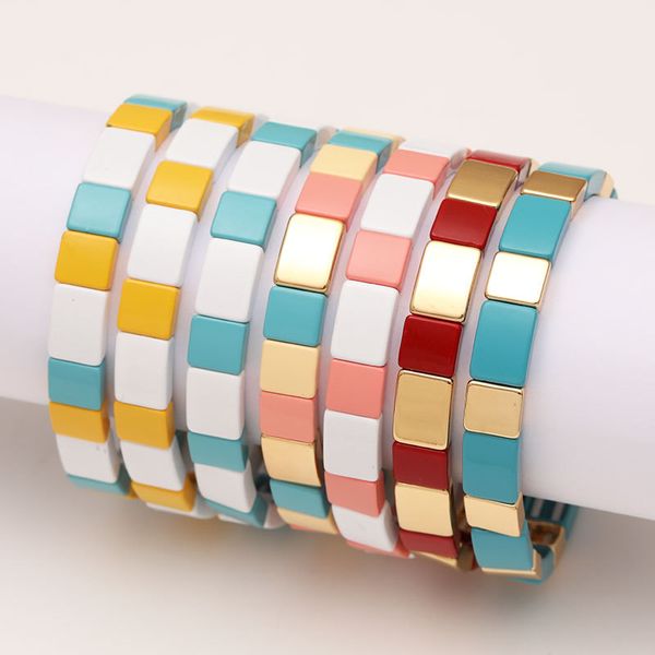 handmade friendship bracelet braided stackable enamel rainbow tile bracelet women fashion street bangles dropship 2019 jewelry, Black
handmade friendship bracelet braided stackable enamel rainbow tile bracelet women fashion street bangles dropship 2019 jewelry, Black