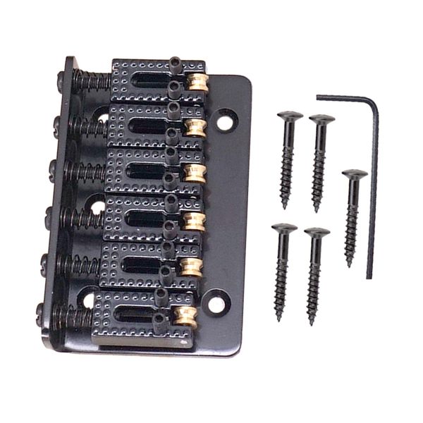 zinc alloy 6 string roller saddle hardtail bridge for electric guitar with wrench screws 
zinc alloy 6 string roller saddle hardtail bridge for electric guitar with wrench screws