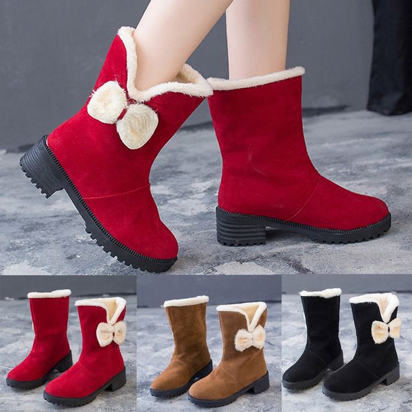 fashion women suede square heel slip-on shoes keep warm snow boot round toe boot, Black
fashion women suede square heel slip-on shoes keep warm snow boot round toe boot, Black