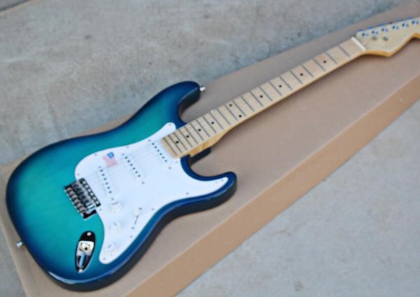 factory blue electric guitar with white pickguard,maple fretboard,sss pickups,22 frets,chrome hardware,can be customized
factory blue electric guitar with white pickguard,maple fretboard,sss pickups,22 frets,chrome hardware,can be customized