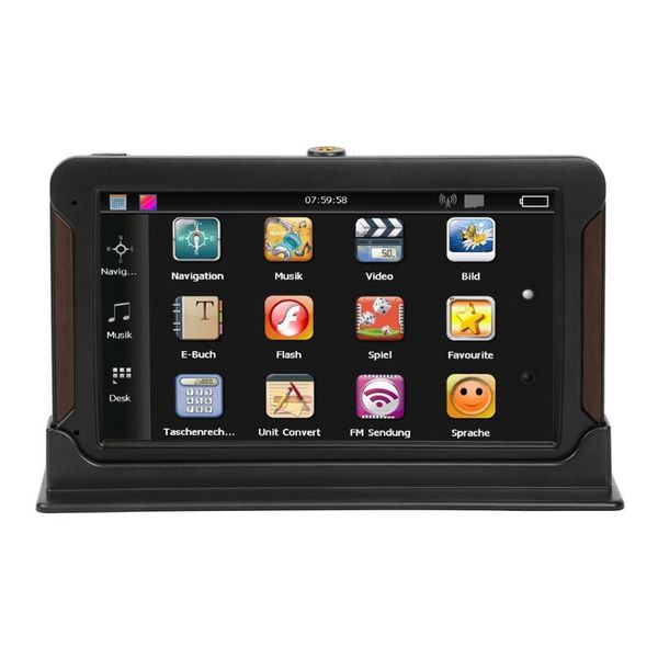 7inch 8g capacitive touch screen console car gps navigator w/tf card slot