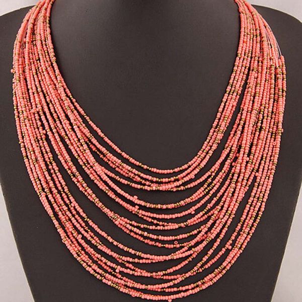 bohemian style colorful tassel multi-layer hand-woven beaded collar bib necklace statement necklace women's fashion accessories, Silver
bohemian style colorful tassel multi-layer hand-woven beaded collar bib necklace statement necklace women's fashion accessories, Silver