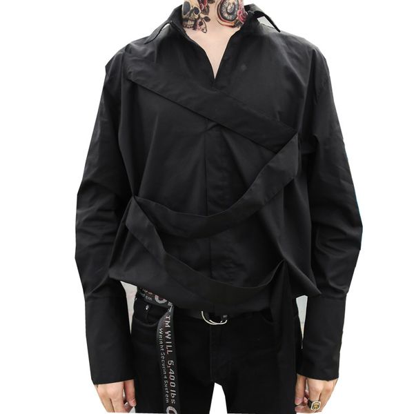 men's casual shirts 2021 fashion gd personality hair stylist loose and pure cotton long sleeved shirt singer costumes, White;black
men's casual shirts 2021 fashion gd personality hair stylist loose and pure cotton long sleeved shirt singer costumes, White;black