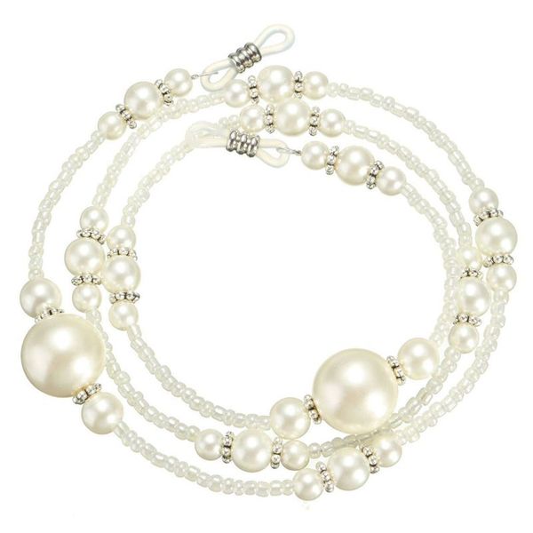 2x white pearl beaded sunglass eyeglasses reading glasses chain cord holder, Silver
2x white pearl beaded sunglass eyeglasses reading glasses chain cord holder, Silver