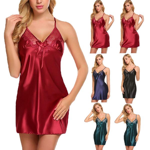 lingerie sleepwear lace women g-string dress underwear babydoll nightwear #r76, Red;black