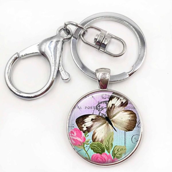 new fashion butterfly round glass picture ring key chain car key ring bag pendant small gifts for women, Silver
new fashion butterfly round glass picture ring key chain car key ring bag pendant small gifts for women, Silver