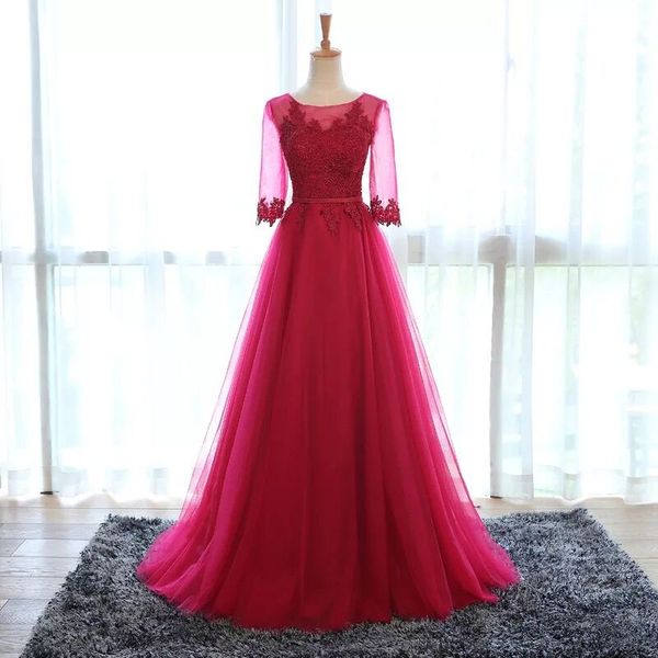 evening dresses 2020 a-line half sleeve tulle lace embroidery a-line long prom formal dress many colors purple blue pink white, Black;red
evening dresses 2020 a-line half sleeve tulle lace embroidery a-line long prom formal dress many colors purple blue pink white, Black;red
