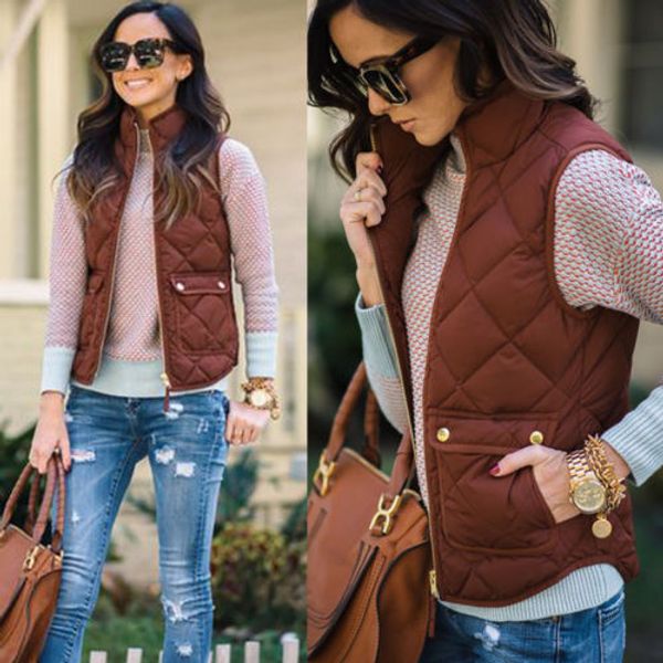 2017 winter autumn warm women's slim cotton pockets zippers 3 colors sleeveless vest, Black;white
2017 winter autumn warm women's slim cotton pockets zippers 3 colors sleeveless vest, Black;white