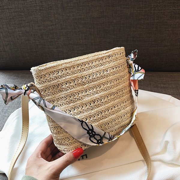 straw woven small female 2019 summer small bucket mori woven silk scarf fairy bucket bag girl slanting beach bag
straw woven small female 2019 summer small bucket mori woven silk scarf fairy bucket bag girl slanting beach bag