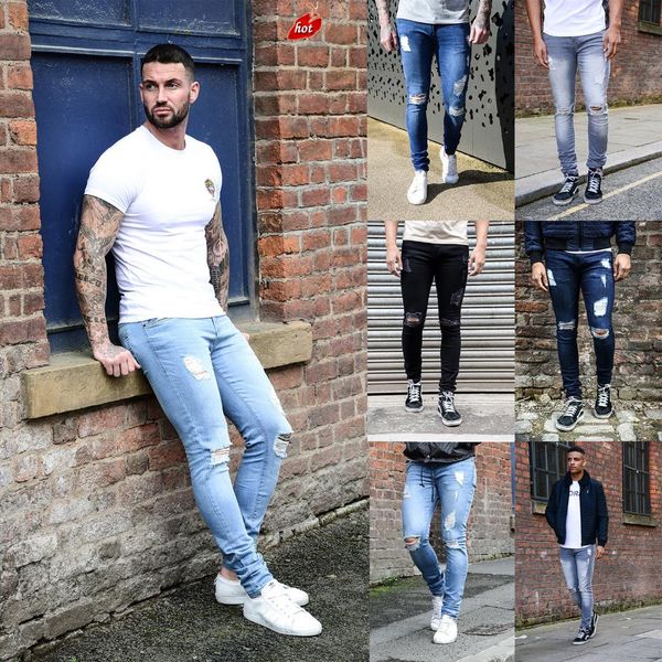 2019 fashion jean men denim skinny biker jeans 2019 spring ripped frayed slim fit solid color pocket pencil pants plus size o8r2, Blue
2019 fashion jean men denim skinny biker jeans 2019 spring ripped frayed slim fit solid color pocket pencil pants plus size o8r2, Blue