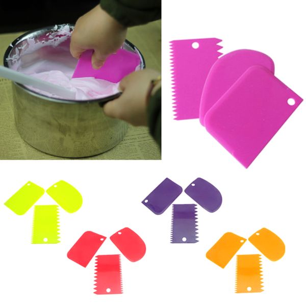 cake tools 3pcs plastic dough icing fondant scraper decorating baking pastry smooth jagged edge spatulas cutters
cake tools 3pcs plastic dough icing fondant scraper decorating baking pastry smooth jagged edge spatulas cutters