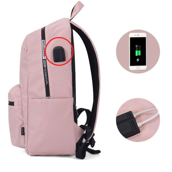 new nylon backpack school travel bag daypack with usb charging port bookbag for teenager girls 517d
new nylon backpack school travel bag daypack with usb charging port bookbag for teenager girls 517d