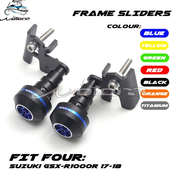 motorcycle cnc aluminum falling protection frame sliders crash protector for gsxr1000 gsxr 1000 gsx-r1000 2017 2018 17 18
motorcycle cnc aluminum falling protection frame sliders crash protector for gsxr1000 gsxr 1000 gsx-r1000 2017 2018 17 18