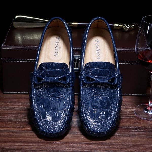 aruonet men leather shoes wedding business men's flats shoes office loafers classic crocodile print dress zapatos hombre, Black
aruonet men leather shoes wedding business men's flats shoes office loafers classic crocodile print dress zapatos hombre, Black