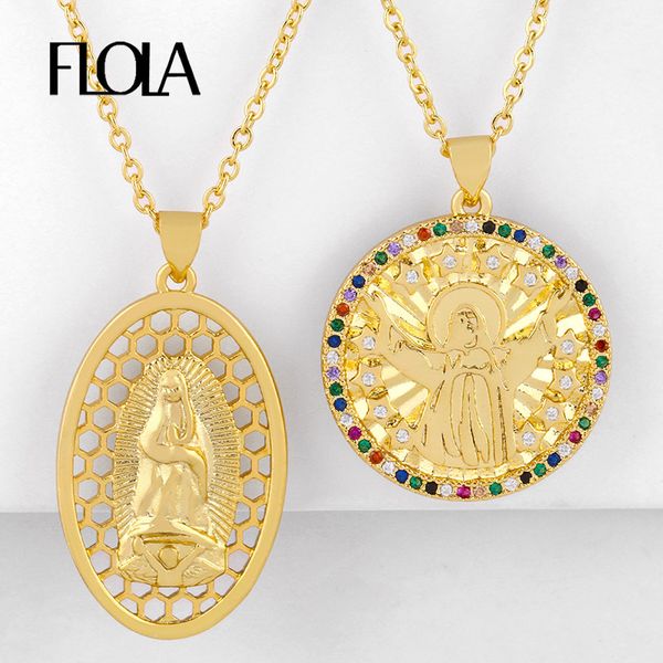 flola cubic zirconia virgin mary necklaces for women gold crystal necklaces cz peace catholic jewelry virgen de guadalupe nkeq53, Silver
flola cubic zirconia virgin mary necklaces for women gold crystal necklaces cz peace catholic jewelry virgen de guadalupe nkeq53, Silver