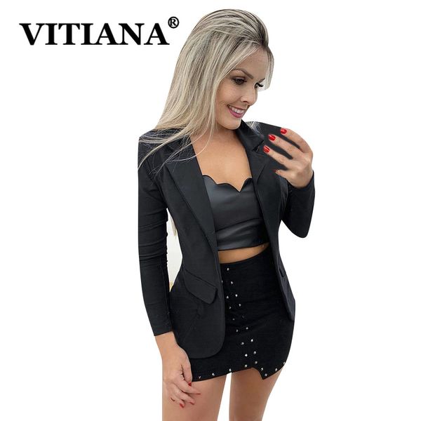 vitiana women casual office work coat jackets autumn 2019 female long sleeve black ol coats elegant winter streetwear jacket, Black;brown
vitiana women casual office work coat jackets autumn 2019 female long sleeve black ol coats elegant winter streetwear jacket, Black;brown