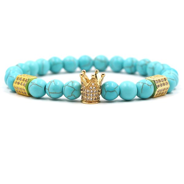 micro inset white zircon crown 4 angle gold accessories jewelry bangle white pine stone tiger eye beads bracelet for men women, Black
micro inset white zircon crown 4 angle gold accessories jewelry bangle white pine stone tiger eye beads bracelet for men women, Black