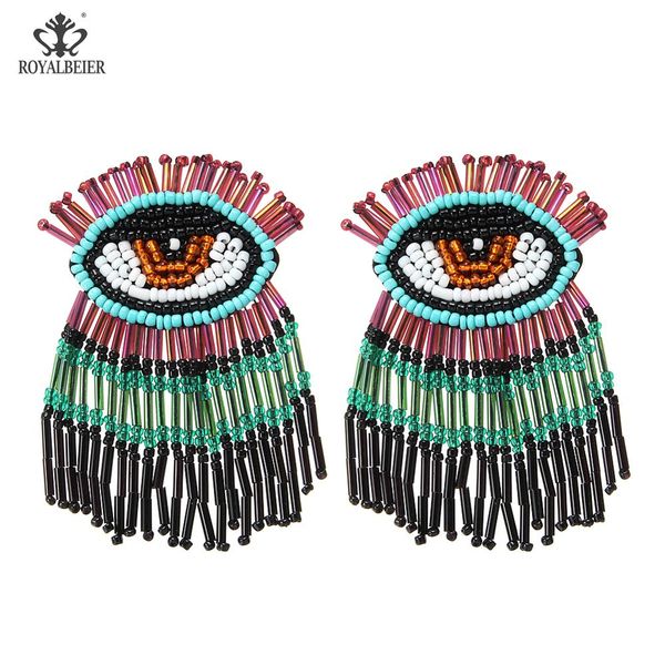 2019 bohemia drop earrings evil eye tassel earring handmade long beaded earrings for women's earings ethnic statement jewelry, Silver
2019 bohemia drop earrings evil eye tassel earring handmade long beaded earrings for women's earings ethnic statement jewelry, Silver