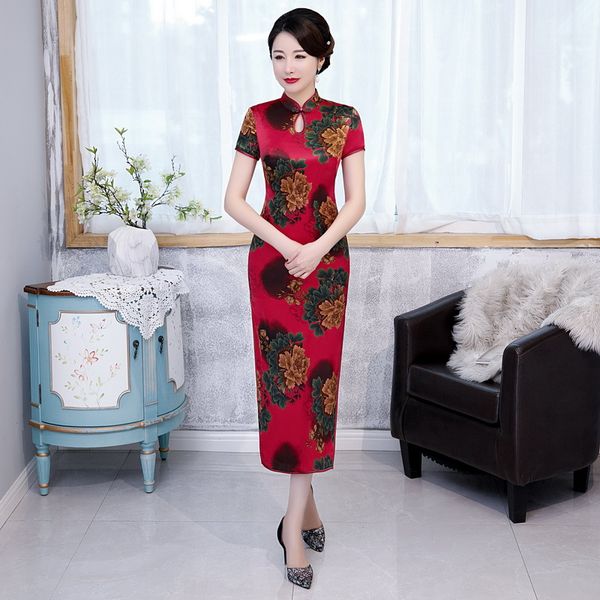 леди шелковый китайский стиль длинные cheongsam qipao элегантная невеста свадебное платье sexy high split мандарин воротник негабаритные 3xl, Red
леди шелковый китайский стиль длинные cheongsam qipao элегантная невеста свадебное платье sexy high split мандарин воротник негабаритные 3xl, Red