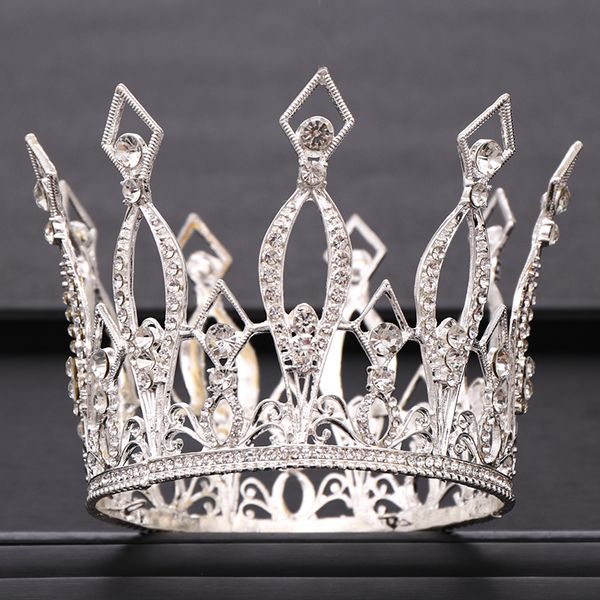 new wedding crown silver baroque rhinestone crystal crown headdress bridal hair accessories party crown wedding hair accessories, Golden;white
new wedding crown silver baroque rhinestone crystal crown headdress bridal hair accessories party crown wedding hair accessories, Golden;white