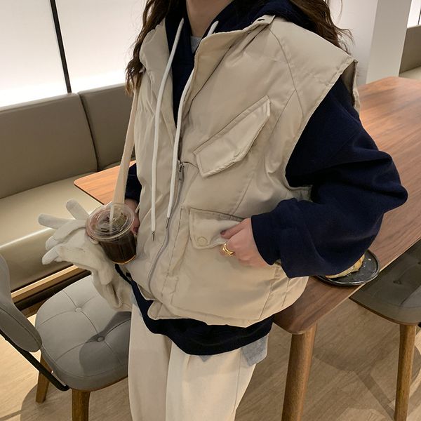 winter korean jacket vests coat o neck half zipper big pockets jacket parkas vest women new fashion streetwear 2019, Black;white
winter korean jacket vests coat o neck half zipper big pockets jacket parkas vest women new fashion streetwear 2019, Black;white