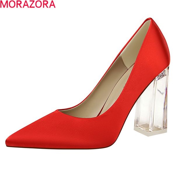 morazora 2019 tamaño grande 43 zapatos de tacón alto de cristal para mujer zapatos de seda poco profundos zapatos elegantes para fiesta boda, Black
morazora 2019 tamaño grande 43 zapatos de tacón alto de cristal para mujer zapatos de seda poco profundos zapatos elegantes para fiesta boda, Black