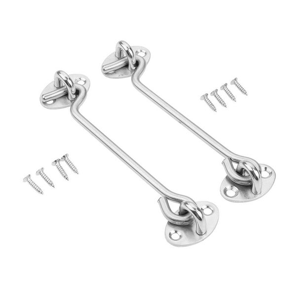 2pcs cabin door hook & eye latch lock shed gate catch silent holder stainless steel 6 inch
2pcs cabin door hook & eye latch lock shed gate catch silent holder stainless steel 6 inch