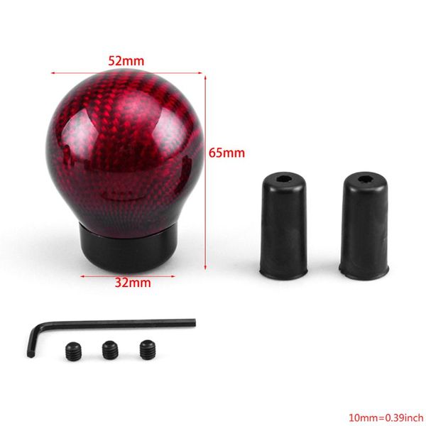 gear gear shift knob universal shifter knobs + 3 adaptors m8*1.25mm m10*1.25mm m10*1.5mm inner stick shifter round ball carbon
gear gear shift knob universal shifter knobs + 3 adaptors m8*1.25mm m10*1.25mm m10*1.5mm inner stick shifter round ball carbon