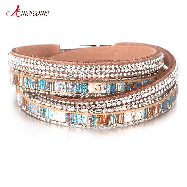 amorcome graffiti leather bracelets for women shiny crystal vintage boho multilayer double wrap bracelet femme jewelry, Golden;silver
amorcome graffiti leather bracelets for women shiny crystal vintage boho multilayer double wrap bracelet femme jewelry, Golden;silver