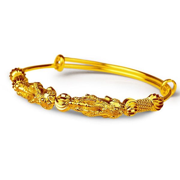 yellow gold pi xiu charm expandable wire lucky bracelets fashion jewelry gift, Black
yellow gold pi xiu charm expandable wire lucky bracelets fashion jewelry gift, Black