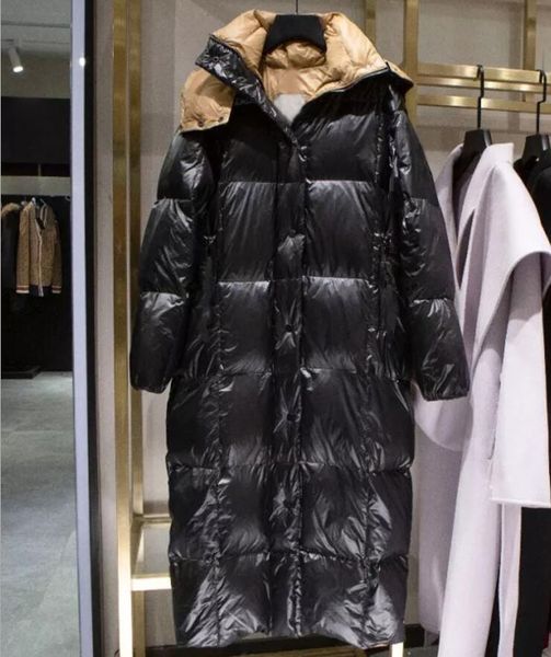 original design 2019 women winter thick warm casual loose coffee long white duck down jacket reversible puffer coat veste femme, Black
original design 2019 women winter thick warm casual loose coffee long white duck down jacket reversible puffer coat veste femme, Black