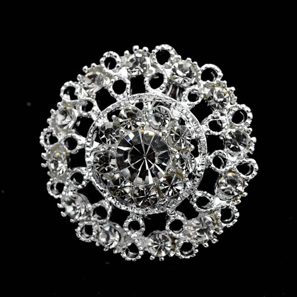 1.3 inch sparkly silver tone clear rhinestone crystal round shape flower brooches party prom wedding accessories, Gray
1.3 inch sparkly silver tone clear rhinestone crystal round shape flower brooches party prom wedding accessories, Gray