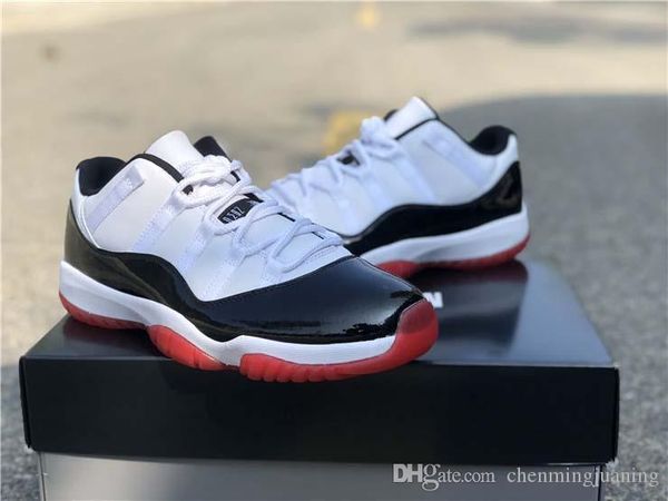 est air authentic 11 low white bred man basketball shoes 11s men black true red retro athletic sneakers with original box av2187-16
est air authentic 11 low white bred man basketball shoes 11s men black true red retro athletic sneakers with original box av2187-16