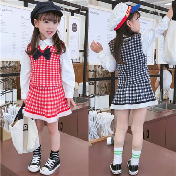 2019 baby girl fashion clothing set knitted sweater vest+skirt,kids children autumn winter bow princess suits clothes, White
2019 baby girl fashion clothing set knitted sweater vest+skirt,kids children autumn winter bow princess suits clothes, White
