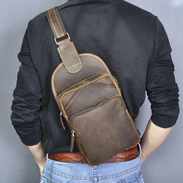 waist bags le'aokuu men crazy horse leather casual vintage chest bag sling design one shoulder crossbody for male 9977-d
waist bags le'aokuu men crazy horse leather casual vintage chest bag sling design one shoulder crossbody for male 9977-d