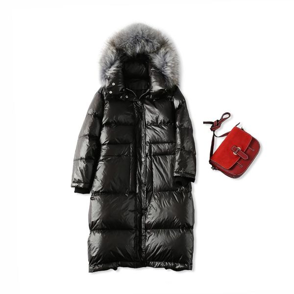 2018 winter white duck down jacket women loose thicken warm hooded with raccoon fur collar long coat black parkas
2018 winter white duck down jacket women loose thicken warm hooded with raccoon fur collar long coat black parkas