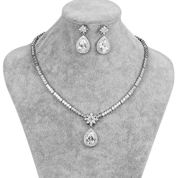 weimanjingdian new arrival large pear drop cubic zirconia necklace & earring wedding jewelry set for bride or bridesmaid, Slivery;golden
weimanjingdian new arrival large pear drop cubic zirconia necklace & earring wedding jewelry set for bride or bridesmaid, Slivery;golden