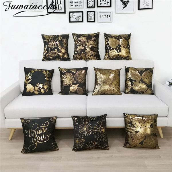fuwatacchi black gold stamping cushion cover plant leaves flowers pillow case for home sofa car decoration pillow cover 45x45cm
fuwatacchi black gold stamping cushion cover plant leaves flowers pillow case for home sofa car decoration pillow cover 45x45cm
