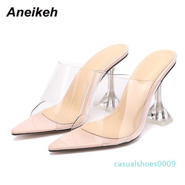 aneikeh pointed end flip flops shoes woman slippers pvc peep-toe slip-on perspex heel stilettos high heels lady fashion pumps c09, Black
aneikeh pointed end flip flops shoes woman slippers pvc peep-toe slip-on perspex heel stilettos high heels lady fashion pumps c09, Black
