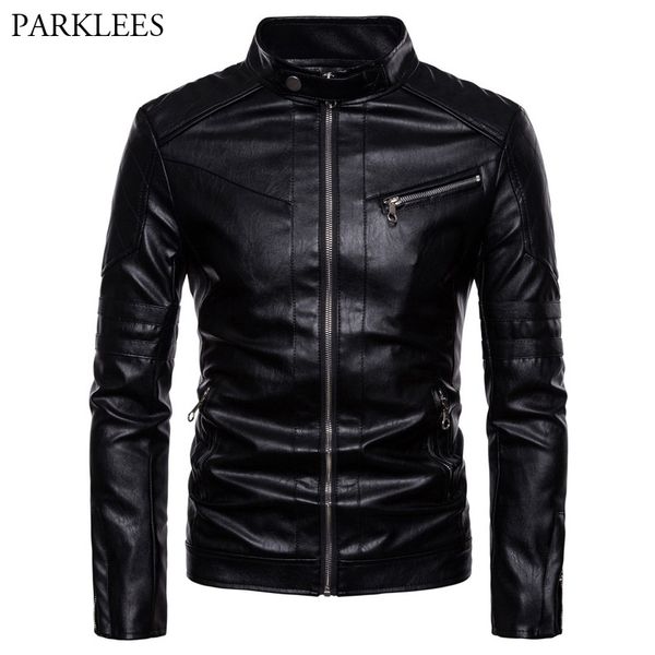 fashion motorcycle pu leather mens jackets and coats 2018 stand collar zipper leather jacket men casual slim fit manteau homme, Black
fashion motorcycle pu leather mens jackets and coats 2018 stand collar zipper leather jacket men casual slim fit manteau homme, Black