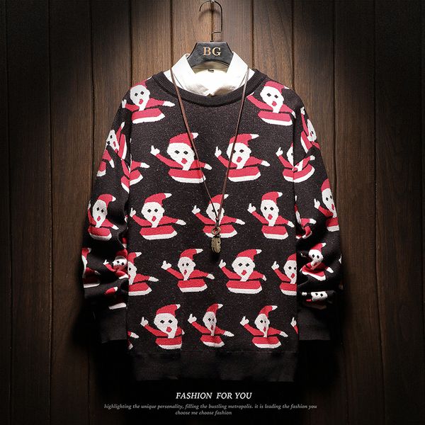 2019 uyuk autumn/winter new japanese round collar cartoon pattern korean fashion men's knitted patchwork pullover hombre, White;black
2019 uyuk autumn/winter new japanese round collar cartoon pattern korean fashion men's knitted patchwork pullover hombre, White;black