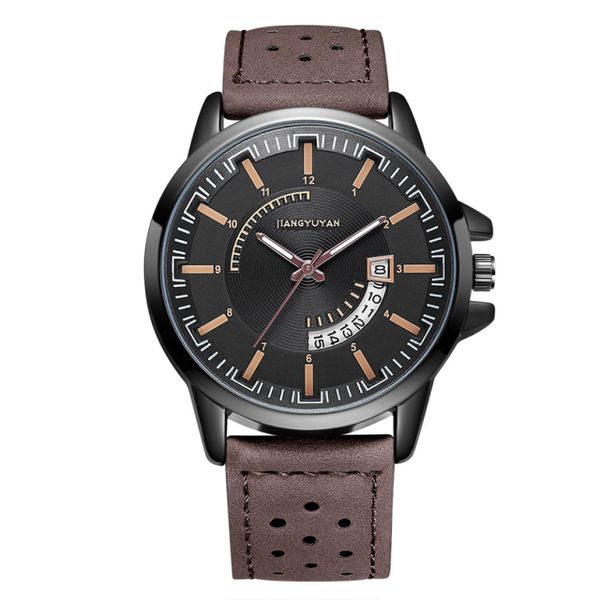 2020 new men's casual fashion simple men's watch leather waterproof automatic date quartz watch, Slivery;brown 
2020 new men's casual fashion simple men's watch leather waterproof automatic date quartz watch, Slivery;brown