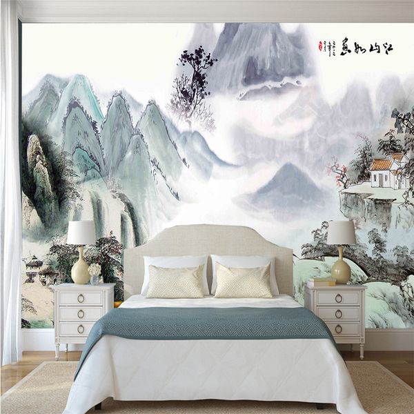 3d tv sofa bedroom wall decoration chinese style picturesque natural landscape ink painting wall paper custom ancient home decor
3d tv sofa bedroom wall decoration chinese style picturesque natural landscape ink painting wall paper custom ancient home decor
