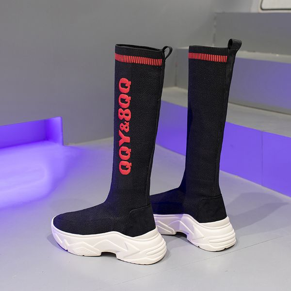 nice new women knee high boots flat heels winter sneakers style casual shoes woman college girls ins elastic fabric letters boot, Black
nice new women knee high boots flat heels winter sneakers style casual shoes woman college girls ins elastic fabric letters boot, Black