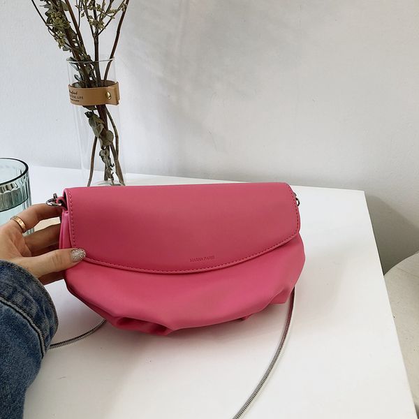 2020 spring summer candy color minimalist design sense fold semicircular soft leather small diagonal bag mobile phone bag
2020 spring summer candy color minimalist design sense fold semicircular soft leather small diagonal bag mobile phone bag