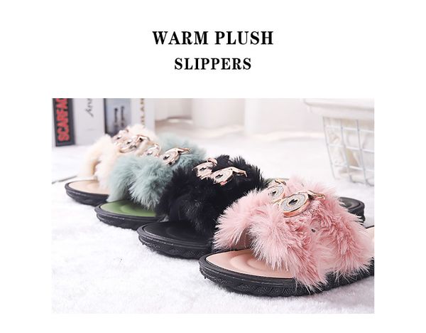 autumn and winter 2019 wool slippers female lovely owl hair outside wearing small fresh flat bottom word drag ins wool, Black
autumn and winter 2019 wool slippers female lovely owl hair outside wearing small fresh flat bottom word drag ins wool, Black