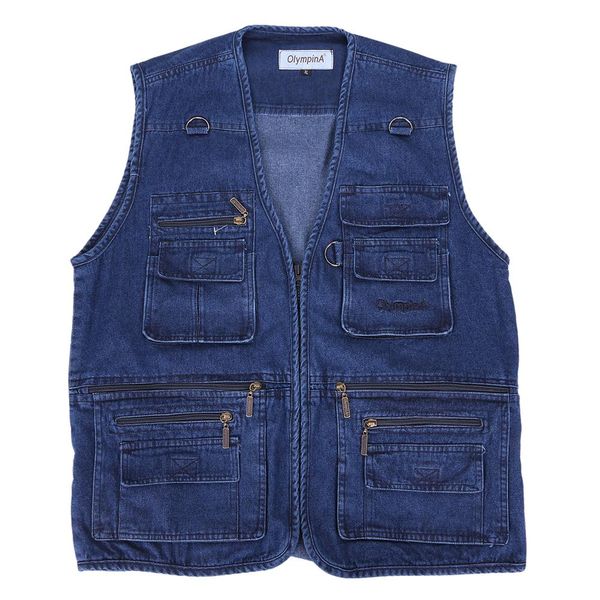 cotton denim vest men cotton sleeveless jackets blue casual vests middle-aged male with many pockets plus size waistcoat breathable, Black;white
cotton denim vest men cotton sleeveless jackets blue casual vests middle-aged male with many pockets plus size waistcoat breathable, Black;white