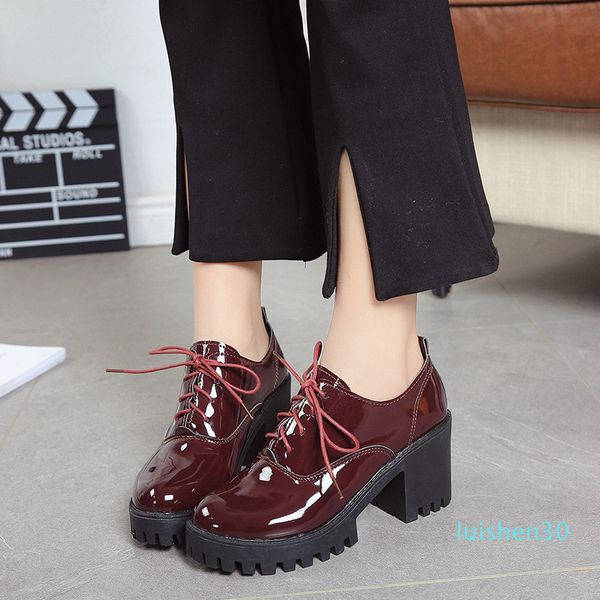 women platform high heels oxfords pu leather 7.5cm height square heel basic shoes solid color lace-up shoes l30, Black
women platform high heels oxfords pu leather 7.5cm height square heel basic shoes solid color lace-up shoes l30, Black