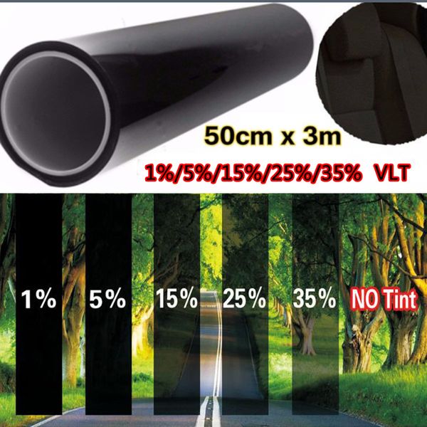 car window tint film 50cm*300cm glass vtl 5% roll black for car side window house commercial solar protection summer sticker 
car window tint film 50cm*300cm glass vtl 5% roll black for car side window house commercial solar protection summer sticker